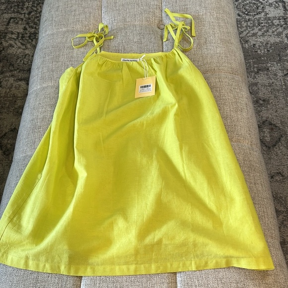 NWT CHARLIE HOLIDAY WOMENS LIME PEYTON MINI DRESS SIZE M - Picture 2 of 11